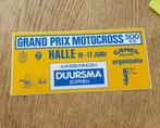 Sticker Grand Prix motocross 500cc HALLE , Duursma Zutphen, Ophalen of Verzenden, Zo goed als nieuw