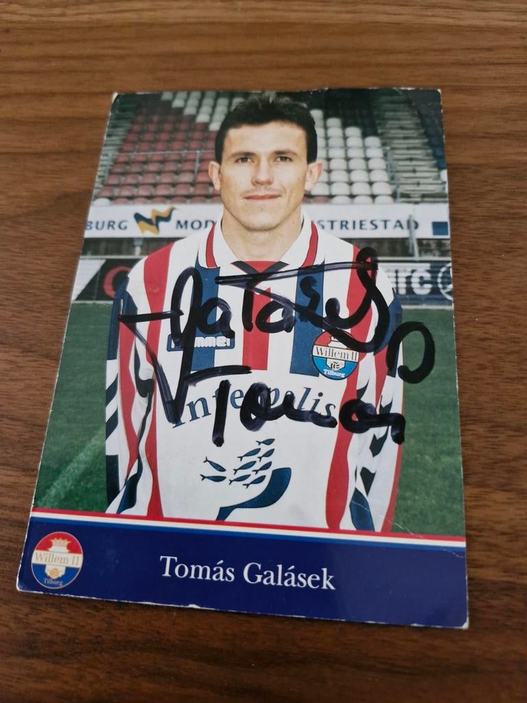 Gesigneerde Tomas Galasek Spelerskaart Willem II  2008-2009, Ophalen of Verzenden