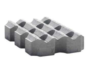 Bermblok 40x60x12cm beton reliëf van boven, rondom recht gra beschikbaar voor biedingen