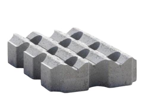 Bermblok 40x60x12cm beton reliëf van boven, rondom recht gra, Tuin en Terras, Tegels en Klinkers, Nieuw, Overige typen, Beton