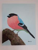 Zelf geschilderd op doek met acryl, leuk voor de Kerst!, Antiek en Kunst, Ophalen