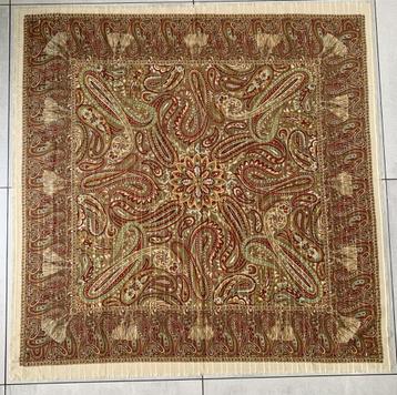 Mooie vintage Paisley sjaal 118 x 118 cm omslagdoek stof beschikbaar voor biedingen