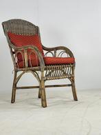 Rieten stoel, Huis en Inrichting, Stoelen, Ophalen, Gebruikt, Bruin, Riet of Rotan