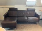 Mooie kwaliteits bruine leren bank van touché 210x90(155), Ophalen, Gebruikt, Hoekbank, Driepersoons