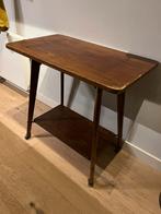 Vintage mid-century bijzettafel op wieltjes, Ophalen, Gebruikt, 55 tot 75 cm, Mid-century