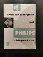 Philips Luidsprekers folder 1950's, Boeken, Ophalen of Verzenden, Gelezen, Folder