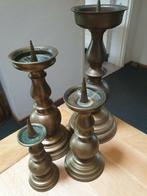 4 koperen kandelaars, Antiek en Kunst, Ophalen of Verzenden