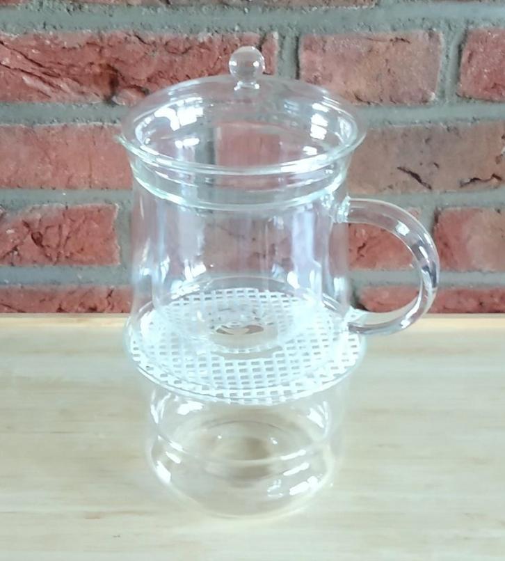 theepot Spiegelau 2 dubbelwandig + warmhouder, volgnr 56, Huis en Inrichting, Keuken | Servies, Zo goed als nieuw, Overige typen