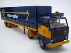 Tekno - Volvo F89 miniatuur + huiftrailer '' ASG '' 1:50, Ophalen of Verzenden, Zo goed als nieuw, Bus of Vrachtwagen, Tekno