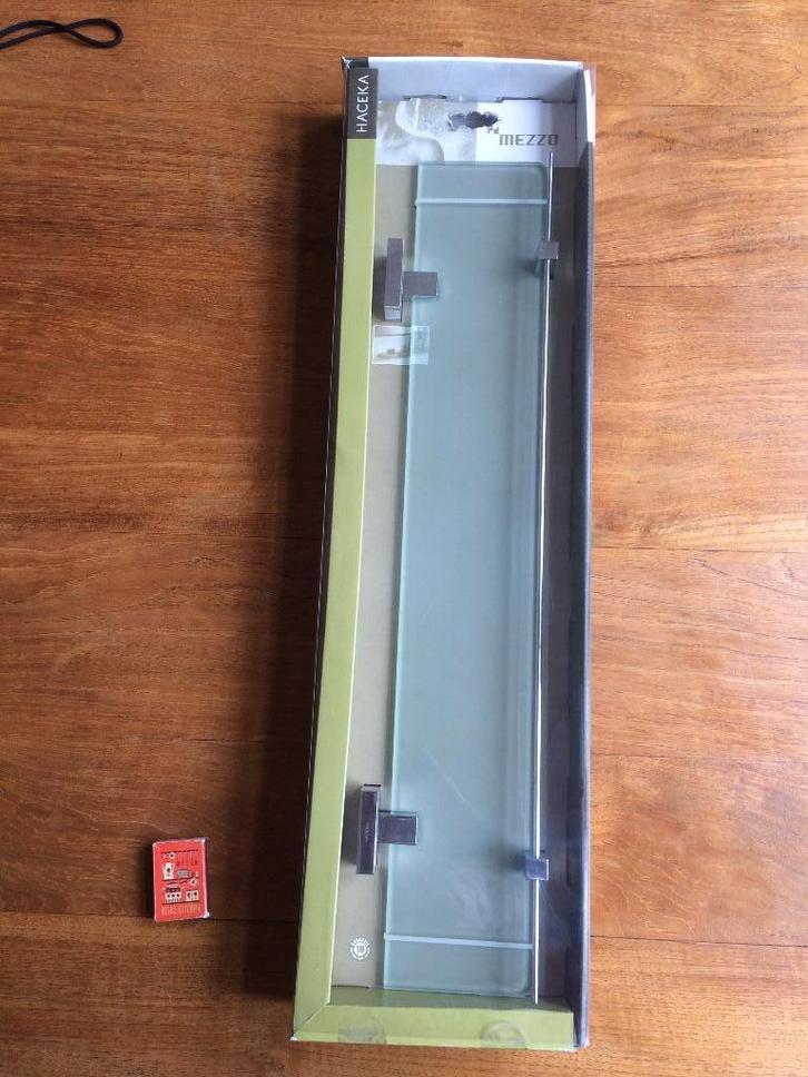 Planchet mat glas chroom messing strak nieuw in verpakking, Huis en Inrichting, Badkamer | Badtextiel en Accessoires, Nieuw, Overige typen