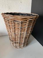 sfeervolle gevlochten GROTE ROTAN BLOEMPOT, Tuin en Terras, Overige materialen, Gebruikt, Rond, Tuin