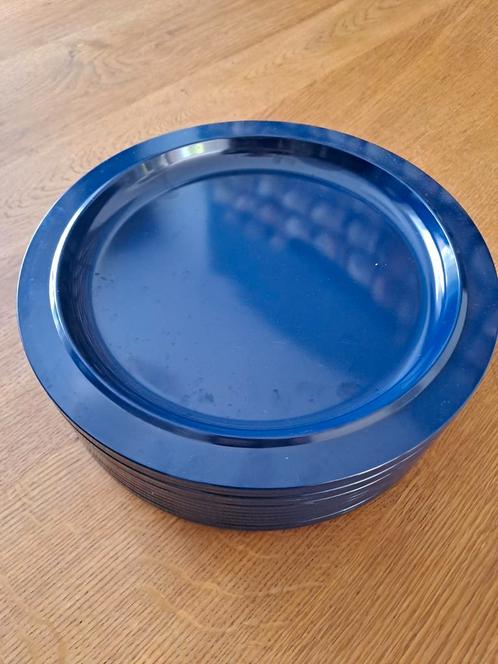 12 blauwe mepal borden, Huis en Inrichting, Keuken | Tupperware, Zo goed als nieuw, Overige typen, Ophalen of Verzenden