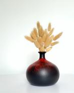 Veba West Germany Vase - Glass with Ceramic fat lava Glaze, Ophalen of Verzenden