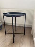 Ikea bijzettafel Gladom zwart, Ophalen, Minder dan 55 cm, Gebruikt, Rond