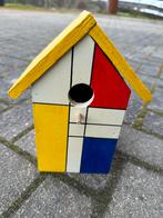 Vogelhuisje nestkastje Mondriaan -NIEUW-, Tuin en Terras, Vogelhuisjes en Vogelbaden, Nieuw, Ophalen of Verzenden