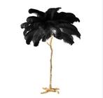 Struisvogel lamp 170 hoog 45 veren met zwarte snoer!, Ophalen of Verzenden, Zo goed als nieuw, Minder dan 100 cm