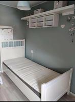 Hemmes bed met matras en beddenbodem en ikea kastje en lade, Ophalen, 85 tot 100 cm, Gebruikt, Matras