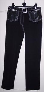 Legging Broek XS S 34 36 Zwart met Leder Look PVC ( Jool ), Legging, Maat 36/38 (S), Verzenden, Zwart