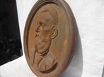 GROTE gietijzer wandplaquette / gedenkplaat, Antiek en Kunst, Ophalen of Verzenden