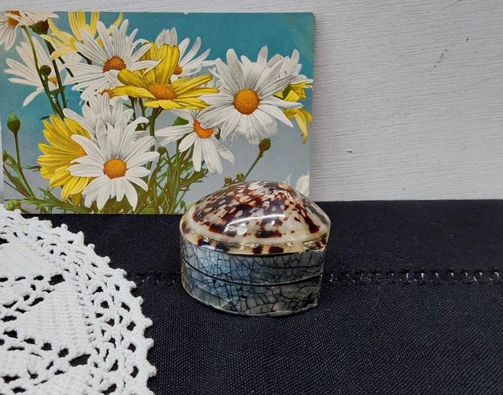 Schelpendoosje, pillendoosje, Antiek en Kunst, Antiek | Goud en Zilver, Ophalen of Verzenden
