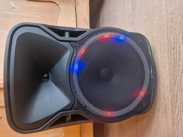 N-gear the flash 1205 accu karaoke speaker + 2 microfoons!!, Audio, Tv en Foto, Karaoke-apparatuur, Zo goed als nieuw, Complete set