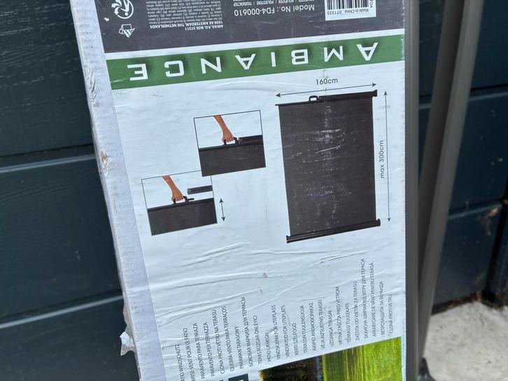 Terras Windscherm 300 x 160 cm, Tuin en Terras, Tuinmeubel-accessoires, Zo goed als nieuw, Ophalen