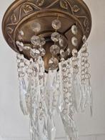 Vintage Plafondlamp met Kristallen. Antiek, Huis en Inrichting, Lampen | Kroonluchters, Ophalen of Verzenden, Gebruikt, Glas, Vintage