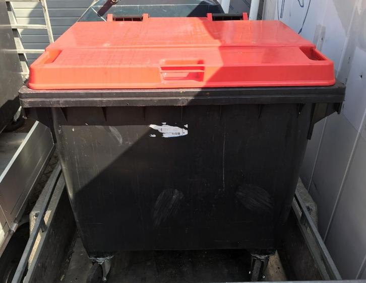 Afvalcontainer, rolcontainer, Weber, Eurobins, 1100 liter, Huis en Inrichting, Woonaccessoires | Prullenbakken, Gebruikt, Kunststof