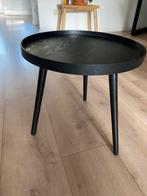 2 salontafels, hout, zwart, Minder dan 55 cm, Rond, Zo goed als nieuw, Hout