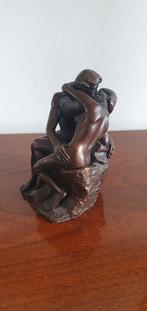 Bronze Sculptuur " de Kus" naar beeld Auguste Rodin, Ophalen of Verzenden, Koper
