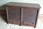 Keurige eiken houten archiefkast, rolluikkast, roldeurkast., Huis en Inrichting, Ophalen, Gebruikt, 100 tot 150 cm, Eikenhout