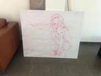 Schilderij van werk aan de muur., Ophalen, Zo goed als nieuw, Rechthoekig, Minder dan 100 cm