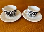 Espresso kopjes Hug-a-licious, Ophalen of Verzenden, Zo goed als nieuw, Porselein, Kop en/of schotel