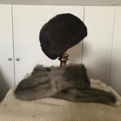 Bont hoed en stola, in perfecte staat, Kleding | Dames, Mutsen, Sjaals en Handschoenen, Gedragen, Muts, Maat 38/40 (M), Ophalen of Verzenden