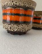 Keramiek bloempotten (2) van Bay Keramik , Fat Lava, Tuin en Terras, Bloempotten, Binnen, Rond, Gebruikt, Ophalen of Verzenden