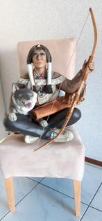 Grote Indiaan met pijl en boog in perfecte staat.., Verzamelen, Beelden en Beeldjes, Ophalen of Verzenden, Zo goed als nieuw, Dier