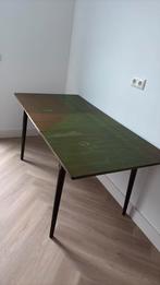 Vintage houten tafel 120/160 en 80 cm, Zo goed als nieuw, 150 tot 200 cm, Rechthoekig, 50 tot 100 cm