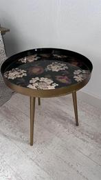 Retro Metalen Bijzettafel, Ophalen, Minder dan 45 cm, Minder dan 55 cm, Metaal of Aluminium