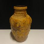 Vintage West Germany Pottery Bay Keramik vaas, Gebruikt, Geel, Bay Keramik, Ophalen of Verzenden