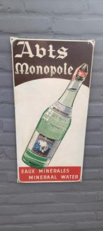 Abts Monopole eaux  minèrales  mineraal water reclame bord, Ophalen of Verzenden, Zo goed als nieuw, Reclamebord