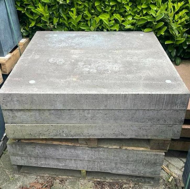 5 stuks Schellevis Oud Hollandse tegels 120x120x12 Taupe, Tuin en Terras, Tegels en Klinkers, Nieuw, Terrastegels, Beton, Ophalen