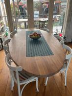 Café Stoelen Set 6 stuks, Huis en Inrichting, Stoelen, Ophalen, Gebruikt, Wit, Vintage