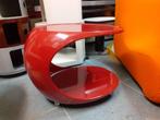 rood kunststof space age design bijzet tafel jaren 70 retro, Kunststof, Rond, Gebruikt, Ophalen of Verzenden