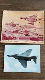 2x F-4 Phantom II foto’s, Ophalen of Verzenden, Zo goed als nieuw, Kaart, Foto of Prent