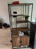 Wandkast (zwart/houtkleurig), Huis en Inrichting, Kasten | Wandmeubels, Ophalen, Zo goed als nieuw, Minder dan 150 cm, Minder dan 100 cm