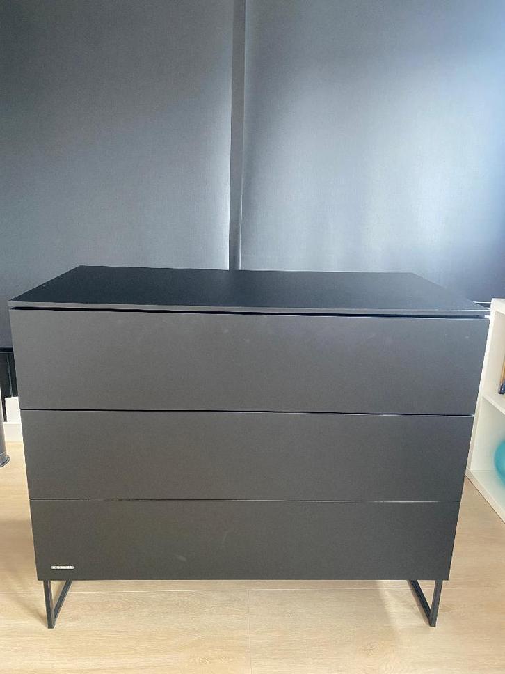 Kidsmill Modular II Babybed en Commode Mat Zwart, Kinderen en Baby's, Babywiegjes en Ledikanten, Zo goed als nieuw, Ledikant, Ophalen