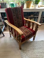 Vintage Antiek Rookstoel fauteuil, Huis en Inrichting, Fauteuils, Ophalen, Hout, Gebruikt, 75 tot 100 cm