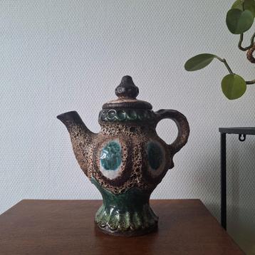 Vintage fat lava keramiek theepot thee pot beschikbaar voor biedingen