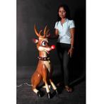 Reindeer Funny – Rendier met verlichte neus hoogte 112 cm, Diversen, Kerst, Ophalen, HorecaBeelden, Nieuw, HorecaBeelden