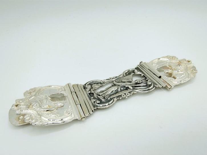 Zilveren bijbelslot, K. van de Graaf, Rotterdam (robuust), Antiek en Kunst, Antiek | Goud en Zilver, Zilver, Verzenden